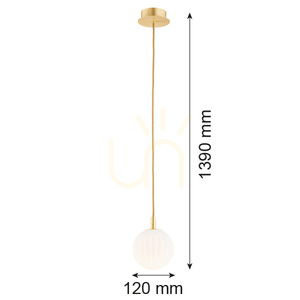 Pendant Light ARGON Paloma White Glass Brass E14 8506 small 5