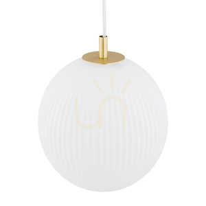 Pendelregal ARGON Paloma 8507 Glas Weiß Messing E27 small 3