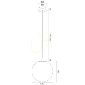 Pendelregal ARGON Paloma 8507 Glas Weiß Messing E27 small 8