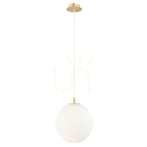 Pendelregal ARGON Paloma 8507 Glas Weiß Messing E27 small 0