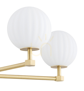 Chandelier ARGON Paloma 5-Light White Glass Brass 2184 small 4