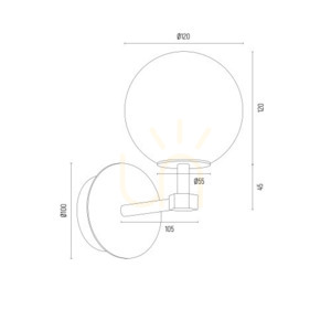 ARGON Paloma Smoky Brass Wall Lamp 8508 small 7