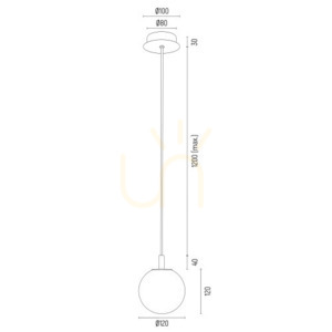 Pendant Light ARGON Paloma Smoky Glass Brushed Brass 8512 small 5