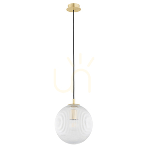 Argon Paloma Transparent Glass Brass Pendant Light 8517 small 1