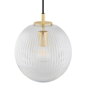 Argon Paloma Transparent Glass Brass Pendant Light 8517 small 3