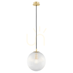 Argon Paloma Transparent Glass Brass Pendant Light 8517 small 0