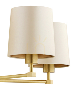 Chandelier Argon Princeton Beige Brass 5-Light E27 2187 small 4