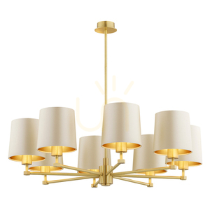 Argon Princeton beige chandelier 8xE27 brass 5071 small 0