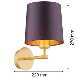 Wall Lamp ARGON Princeton Purple Plum Brass E27 8546 small 5