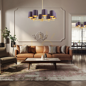 Chandelier ARGON Princeton Violet Brass 8 Light E27 5072 small 2