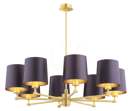 Check Chandelier ARGON Princeton Violet Brass 8 Light E27 5072