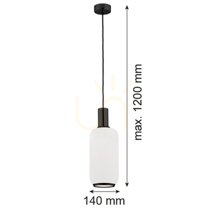 Argon Sagunto Plus White Glass Pendant Light E27 8563 small 2