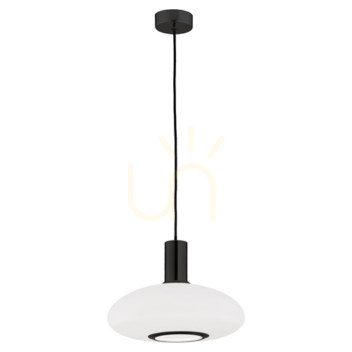 Check Pendant Light ARGON Sagunto Plus 8565 White Glass Black E27 IP20