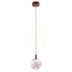 Pendant Light ARGON ALMIROS 8452 White Marble Chocolate E14 small 1