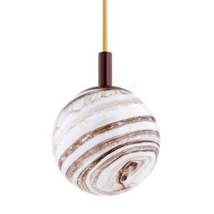 Pendant Light ARGON ALMIROS 8452 White Marble Chocolate E14 small 2