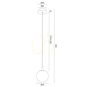 Pendant Light ARGON ALMIROS 8452 White Marble Chocolate E14 small 7