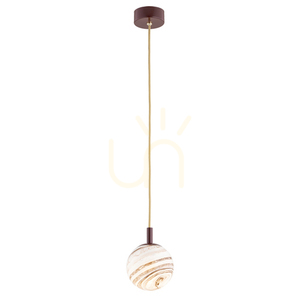 Pendant Light ARGON ALMIROS 8452 White Marble Chocolate E14 small 0