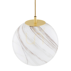 Pendant light ARGON ALMIROS 8448, white-brown marble finish, brushed brass, E27 small 2