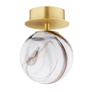 Wall Lamp ARGON Fabio 8453 IP44 White Brown Brass Glass E14 small 1