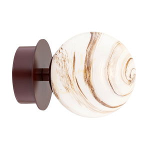 Wall lamp ARGON FABIO 8455 IP44 White-Brown Marble E14 Glass 1x7W small 0