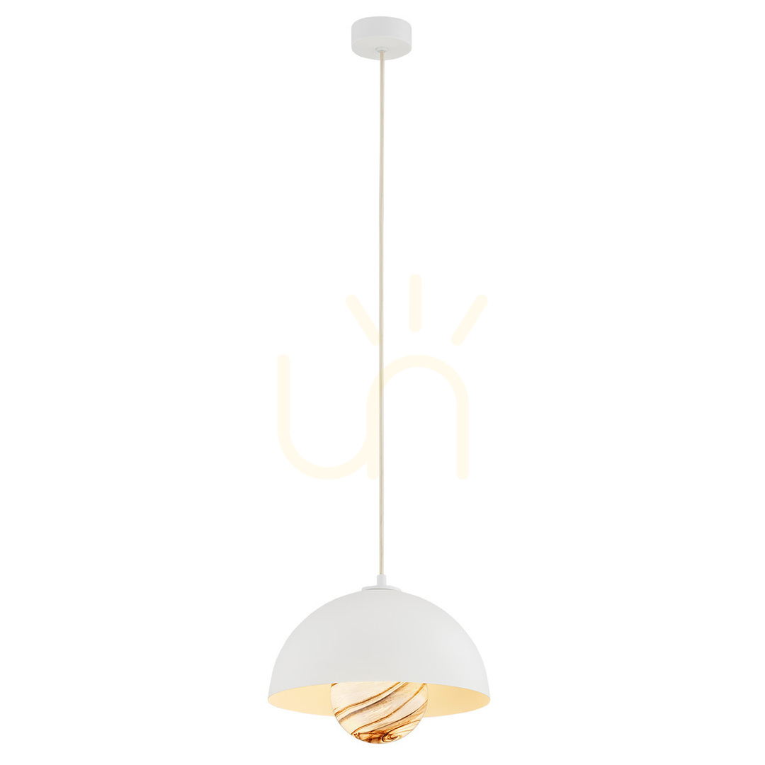 Pendelleuchte Argon PIAVA Weiß-Braun Marmor E14 8443