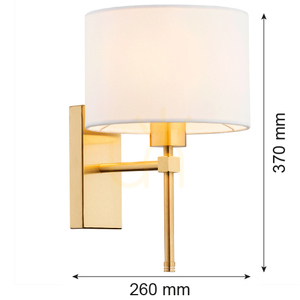 Wall Lamp ARGON Abbano White Brushed Brass E27 IP20 8048 small 2