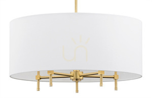 Chandelier ARGON Abbano 5-Light White Brushed Brass E14 2132 small 5
