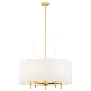 Chandelier ARGON Abbano 5-Light White Brushed Brass E14 2132 small 0