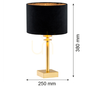 Table Lamp ARGON Abbano Black Brass Velour E27 8049 small 3