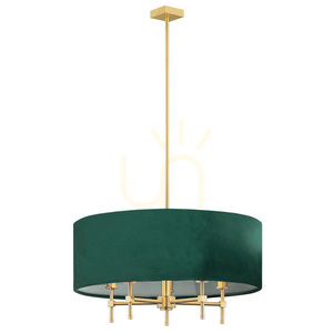 Chandelier ARGON Abbano brass green velour 5xE14 2146 small 0