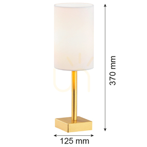 Table Lamp ARGON ABRUZZO White Brass Velour E14 8030 small 3