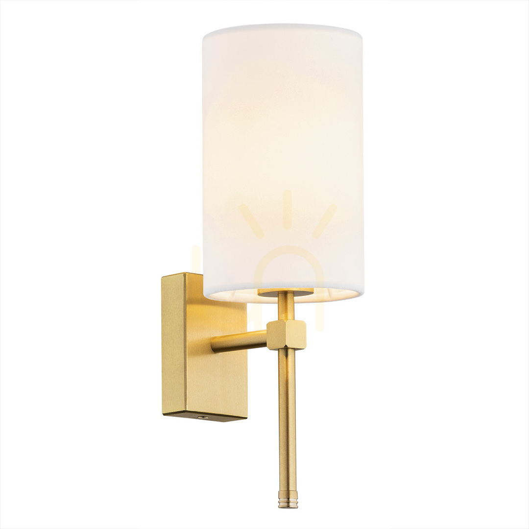 Wall Lamp ARGON Abruzzo White Brushed Brass E14 8034