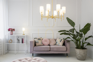 Chandelier ARGON Abruzzo White Brushed Brass 8xE14 5051 small 1