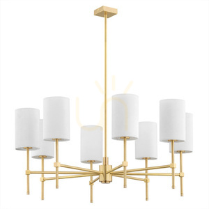Chandelier ARGON Abruzzo White Brushed Brass 8xE14 5051 small 2