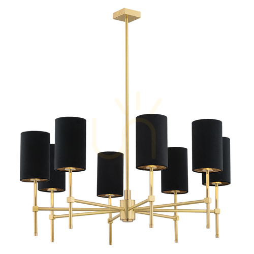 Check Chandelier ARGON Abruzzo Black Brass 8x E14 860 mm 5052