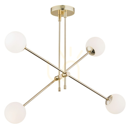 Check Pendant Light ARGON Abstract 4xE14 White Brass 1695