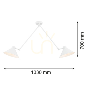 Pendant Light ARGON ALTEA White Steel 2xE27 IP20 861 small 1