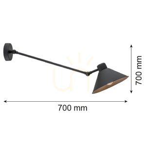 Wall Lamp ARGON ALTEA 4072 Black Painted Steel E27 IP20 small 3