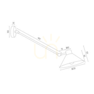Wall Lamp ARGON ALTEA 4072 Black Painted Steel E27 IP20 small 4