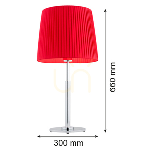 Table Lamp ARGON ASTI Chrome Red 3846 E27 IP20 small 2