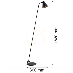 Floor Lamp ARGON Avalone Black Steel E27 168cm 8003 small 4