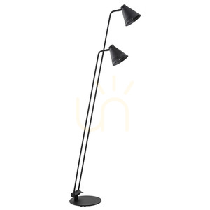Argon AVALONE Black Floor Lamp 7077 E27 2x1W 168cm Painted Steel small 1