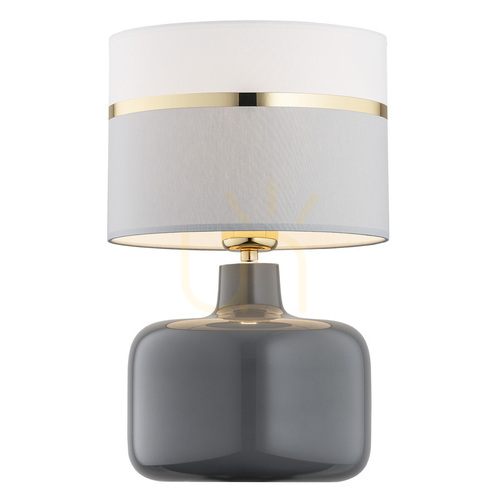 Check Table Lamp ARGON BEJA 4362 White-Gray Gold E27 40 cm