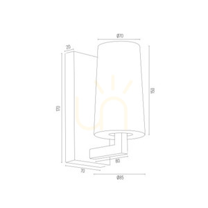 Wall lamp ARGON CAMELOT PLUS 8056 White Glass Brass E27 IP20 small 2