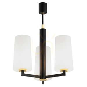 Chandelier ARGON CAMELOT PLUS White Glass Brass 3xE27 6143 small 0