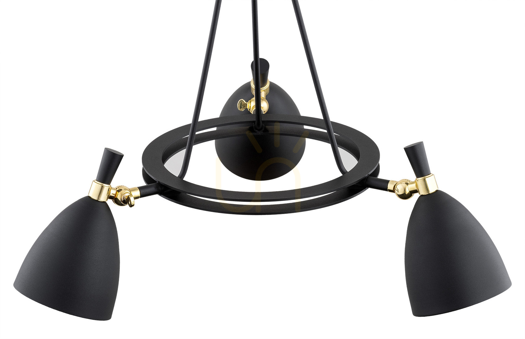 Display Argon Charlotte Black Brass Chandelier 3-Light E27 6149 Argon Charlotte Black Brass Chandelier 3-Light E27 6149