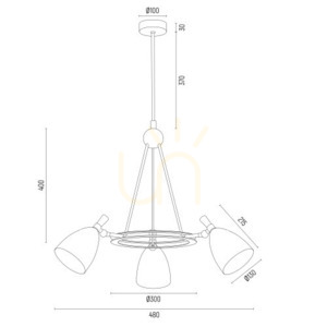 Argon Charlotte Black Brass Chandelier 3-Light E27 6149 6 Argon Charlotte Black Brass Chandelier 3-Light E27 6149 small 6