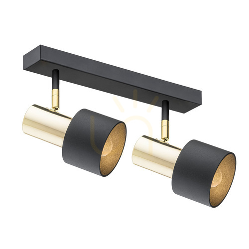 Check Ceiling lamp ARGON DORIA 925 black brass 2xE27 IP20