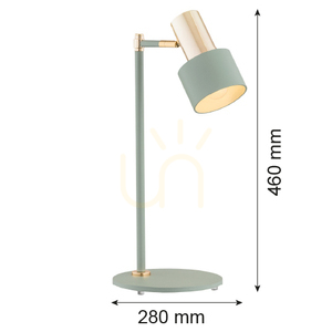 Table Lamp ARGON Doria Brass Sage E27 4276 small 3