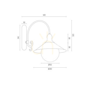 Wall Lamp ARGON ERBA BIS Black IP44 E27 3286 small 8